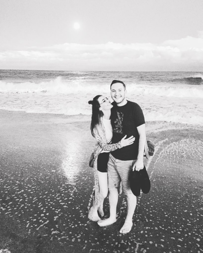 Happy couple on a beach